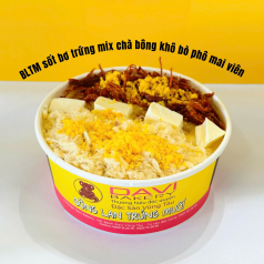 SỐT BƠ TRỨNG MIX CHÀ BÔNG + PHÔ MAI VIÊN + KHÔ BÒ